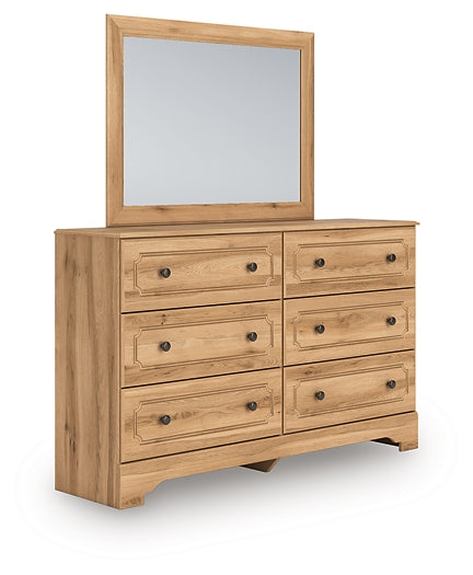 Aleaport Twin Panel Bed with Mirrored Dresser and Nightstand