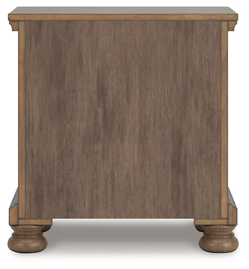 Feddinger California King Storage Sleigh Bed with Mirrored Dresser and Nightstand