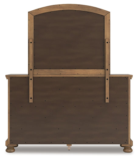 Feddinger King Panel Bed with Mirrored Dresser