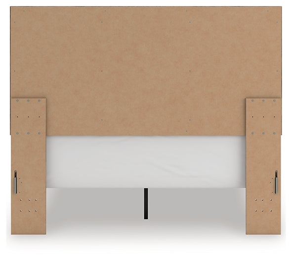 Rusticott Queen Panel Bed with Mirrored Dresser and Nightstand