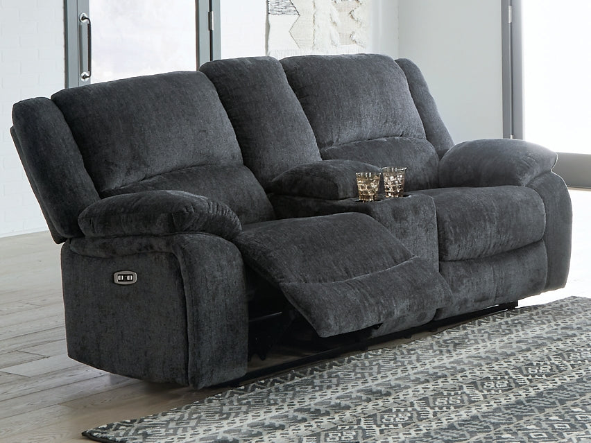Draycoll DBL REC PWR Loveseat w/Console