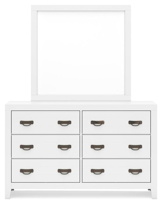 Binterglen Full Panel Bed with Mirrored Dresser and Nightstand
