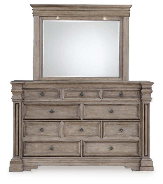 Blairhurst Queen Panel Bed, Dresser, Mirror, Chest and Nightstand