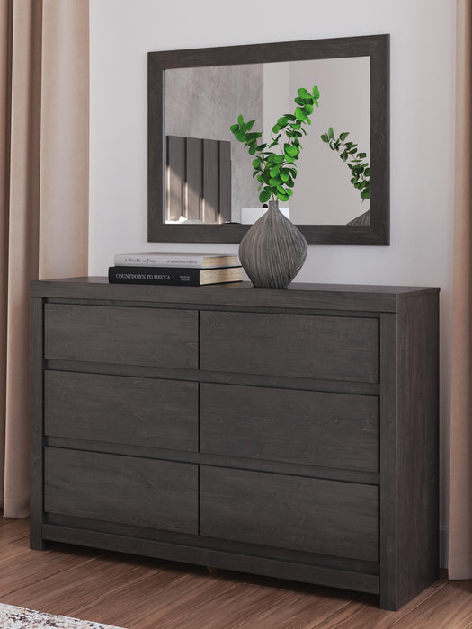 Parlayon King Panel Bed, Dresser, Mirror, Chest and Nightstand