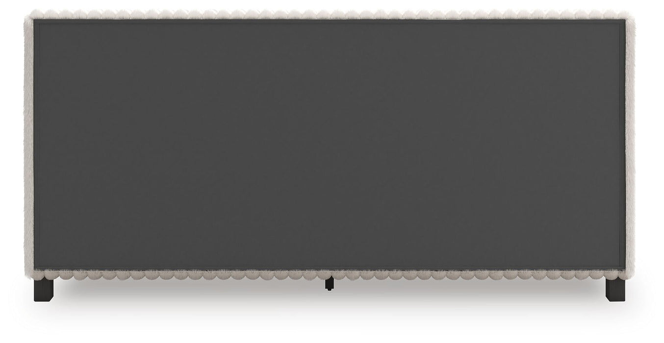 Zuraleus King Upholstered Bed, Dresser, Mirror and Nightstand