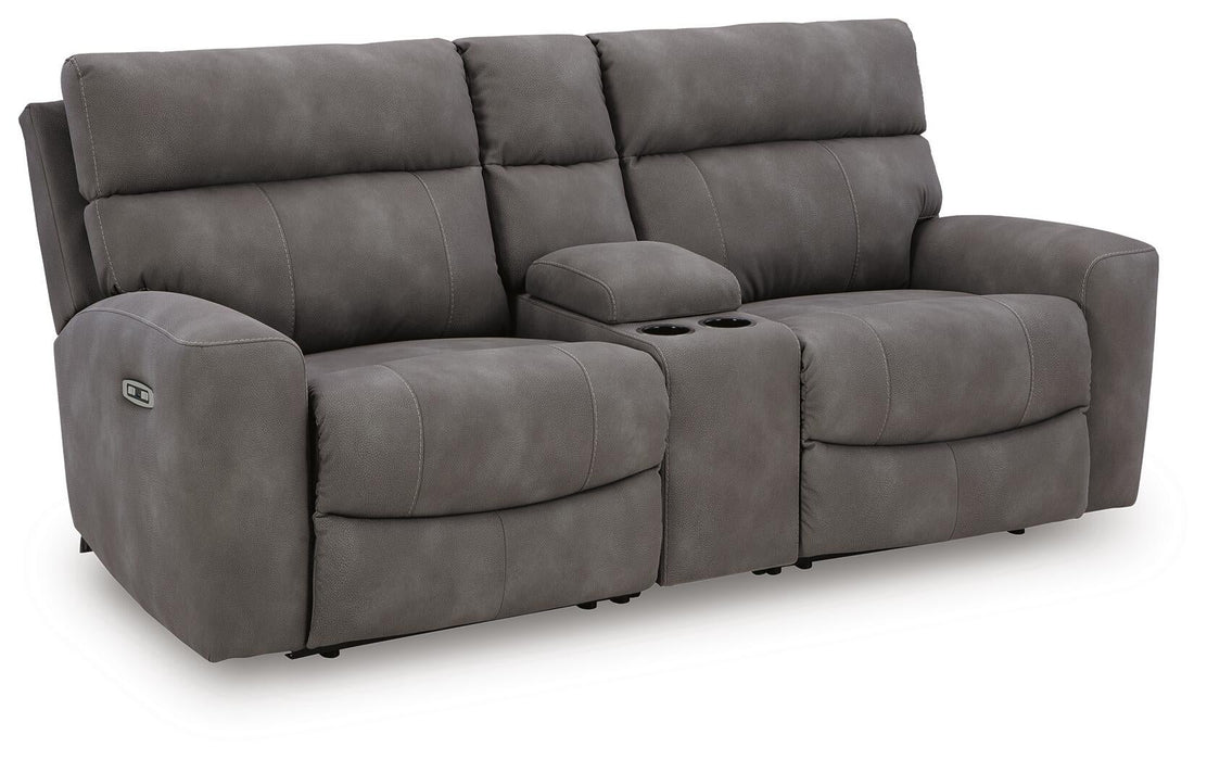 Next-Gen Durapella 3-Piece Power Reclining Sectional Loveseat with Console