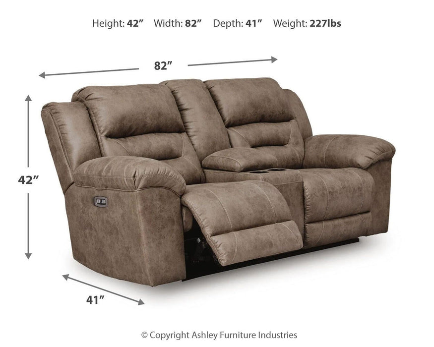 Stoneland DBL REC PWR Loveseat w/Console