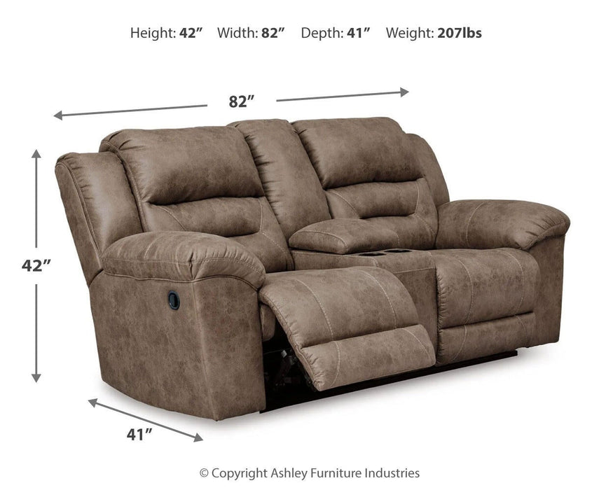 Stoneland DBL Rec Loveseat w/Console