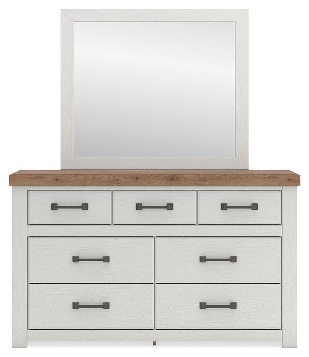 Savonport Queen Panel Storage Bed, Dresser and Mirror