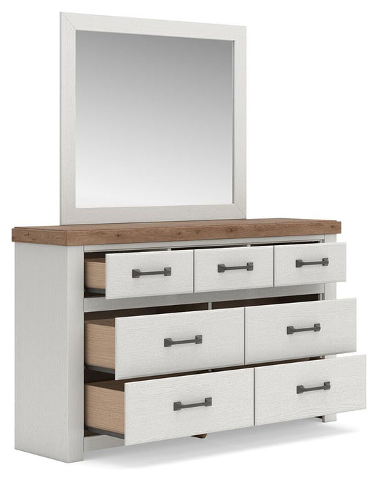 Savonport Queen Panel Storage Bed, Dresser and Mirror