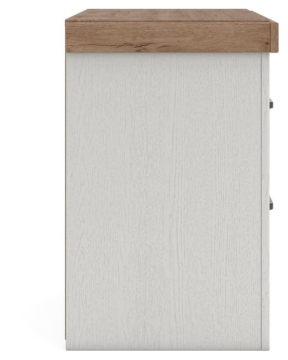 Savonport Queen Panel Storage Bed. Dresser, Mirror and Nightstand
