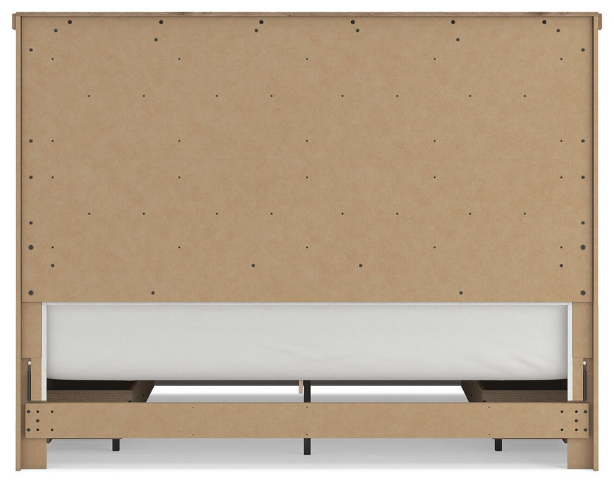Savonport King Panel Bed with Storage, Dresser and Mirror