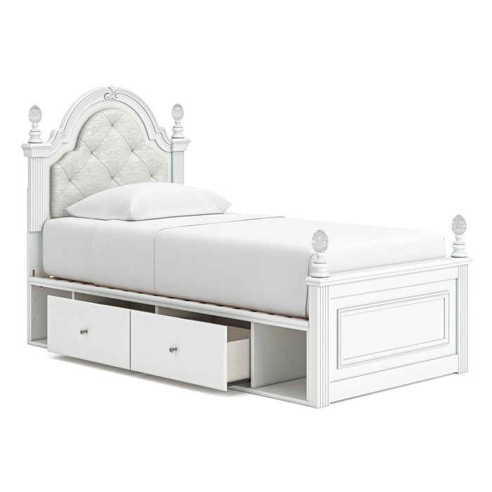 Kozlani Twin Upholstered Panel Bed with Storage