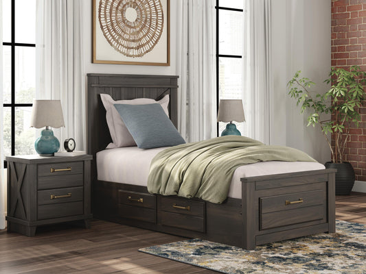 Vonitta Bay Twin Panel Storage Bed