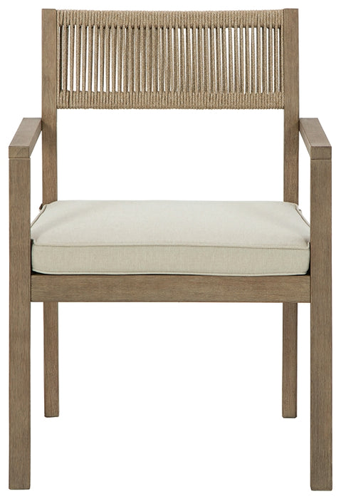 Aria Plains Arm Chair With Cushion (2/CN)